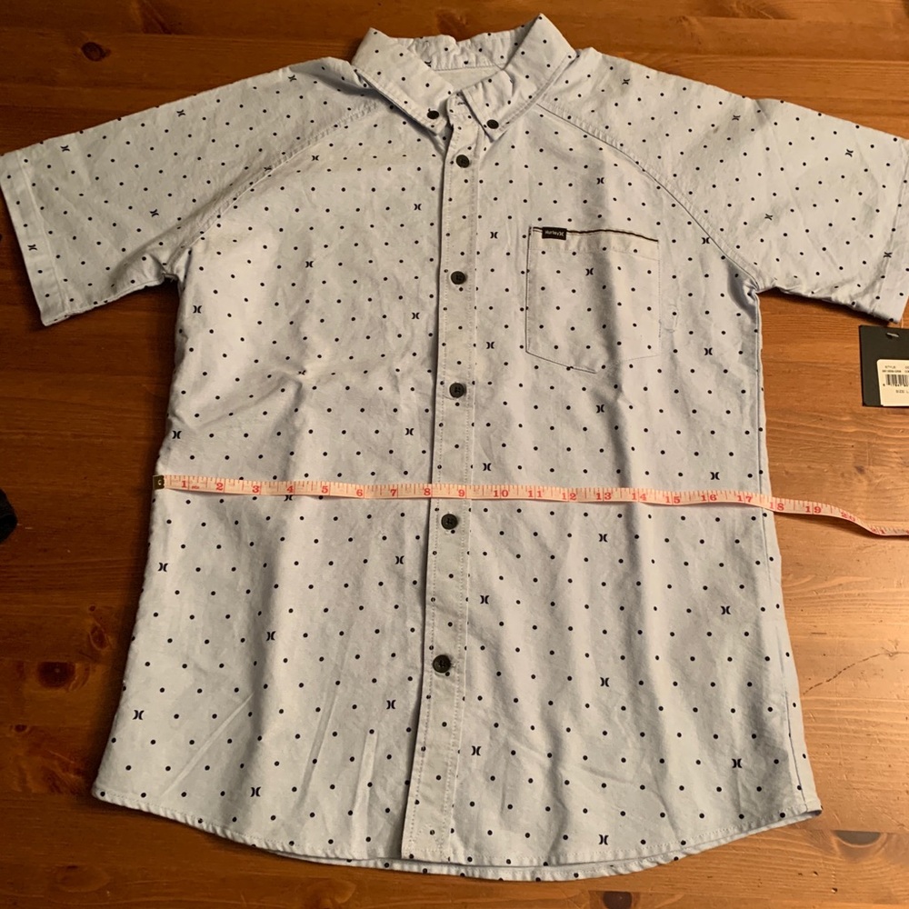 Boys blue Hurley oxford shirt size large